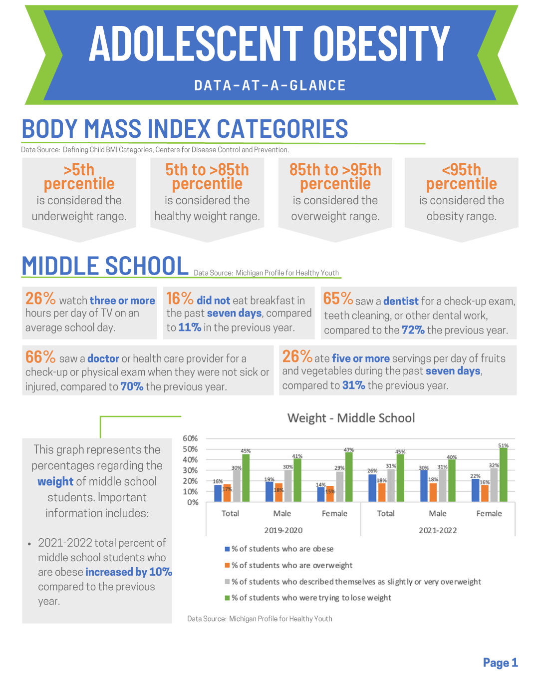 Adolescent Obesity Infographic pg 1